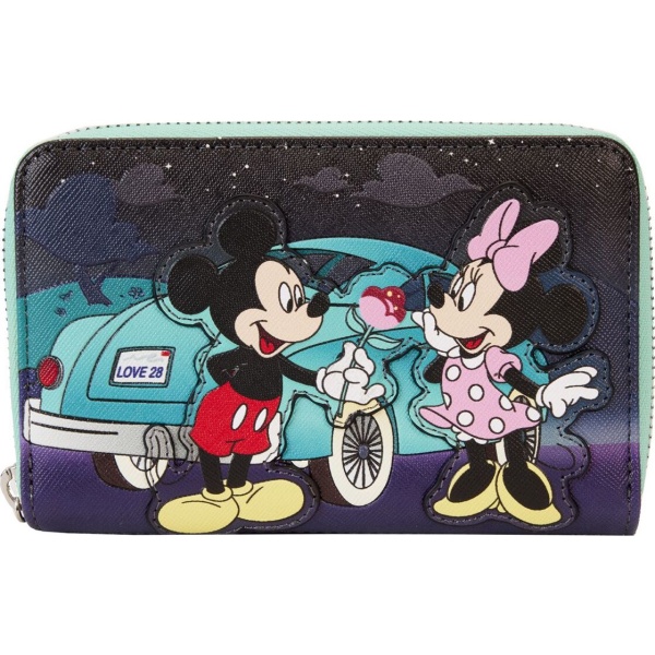 Mickey & Minnie Mouse Loungefly - Micky & Minnie Date Night Drive-In Peněženka vícebarevný - Merchstore.cz