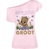 Strážci galaxie Happy Little Groot Dámské tričko světle růžová - Merchstore.cz