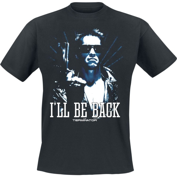 Terminator I'll Be Back Tričko černá - Merchstore.cz
