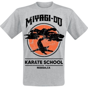 Cobra Kai Miyagi-Do Karate School Tričko šedá - Merchstore.cz