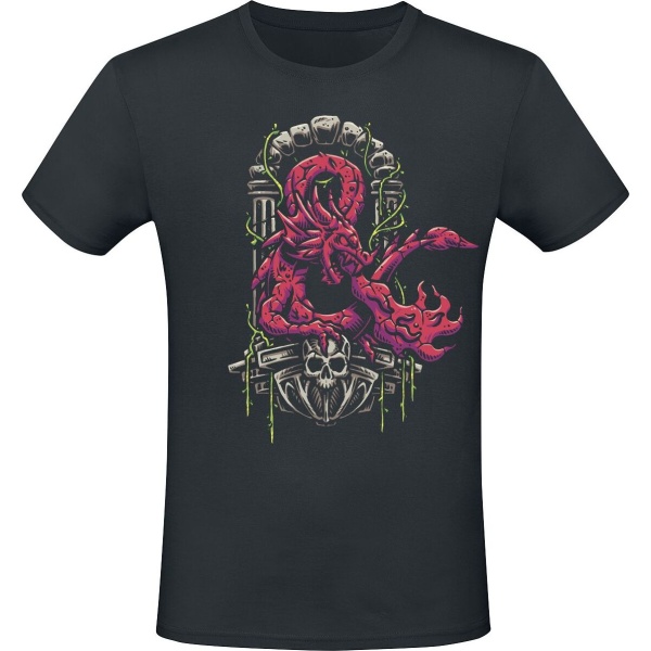 Dungeons and Dragons Ampersand Dragon Tričko černá - Merchstore.cz