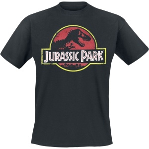 Jurassic Park Classic Logo Tričko černá - Merchstore.cz