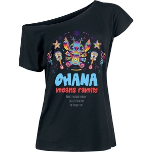 Lilo & Stitch Ohana Mexico Dámské tričko černá - Merchstore.cz