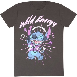 Lilo & Stitch Stitch - Wild Energy Tričko šedá - Merchstore.cz