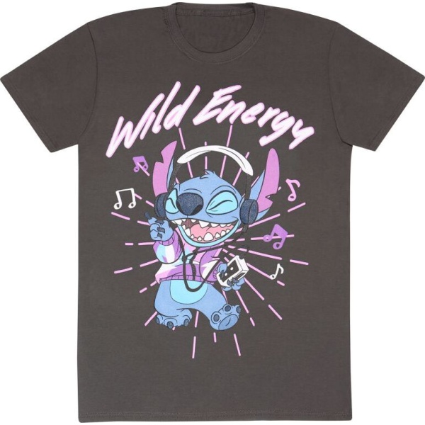 Lilo & Stitch Stitch - Wild Energy Tričko šedá - Merchstore.cz