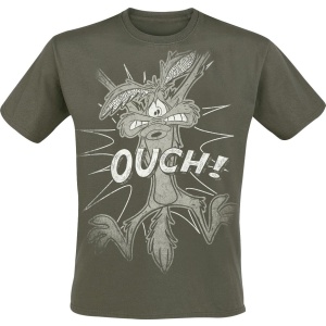 Looney Tunes Coyote - Ouch Tričko olivová - Merchstore.cz