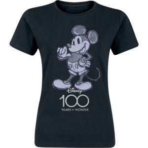 Mickey & Minnie Mouse 100 Years Of Wonder Dámské tričko černá - Merchstore.cz