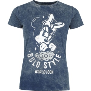 Mickey & Minnie Mouse Bold Style Dámské tričko modrá - Merchstore.cz