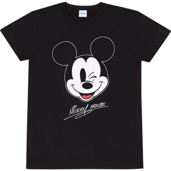 Mickey & Minnie Mouse Mickey Face Tričko černá - Merchstore.cz