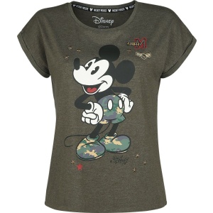 Mickey & Minnie Mouse Military Dámské tričko khaki - Merchstore.cz