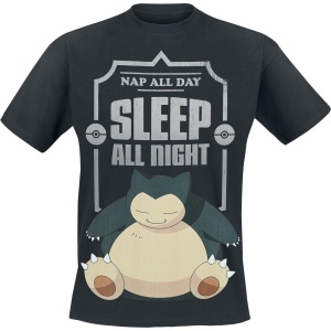 Pokémon Snorlax - Sleep All Night Tričko černá - Merchstore.cz