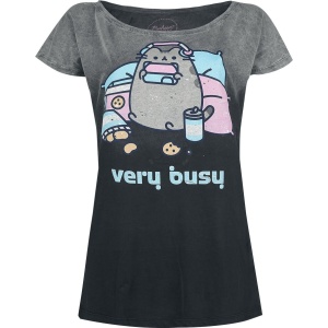 Pusheen Very Busy Dámské tričko tmavě šedá - Merchstore.cz