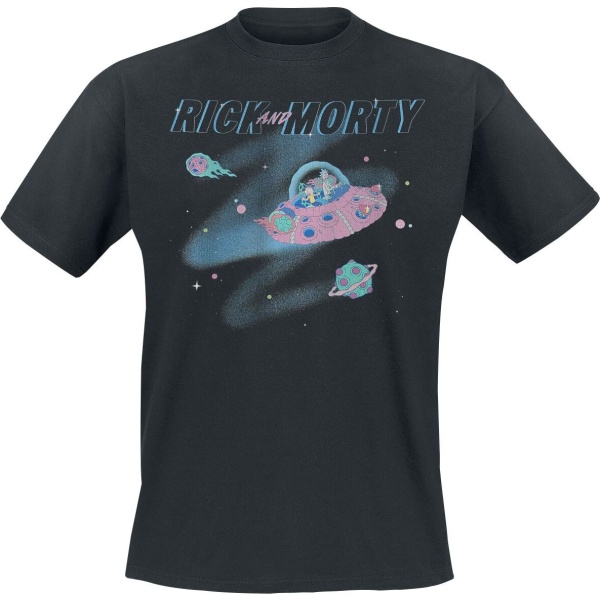 Rick And Morty In Space Tričko černá - Merchstore.cz