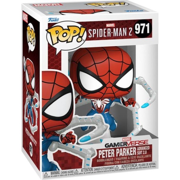 Spider-Man Vinylová figurka č.971 Peter Parker Suit Advanced Suit 2.0 2 Sberatelská postava vícebarevný - Merchstore.cz