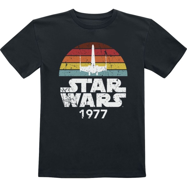 Star Wars Kids - Rainbox X-Wing 1977 detské tricko černá - Merchstore.cz