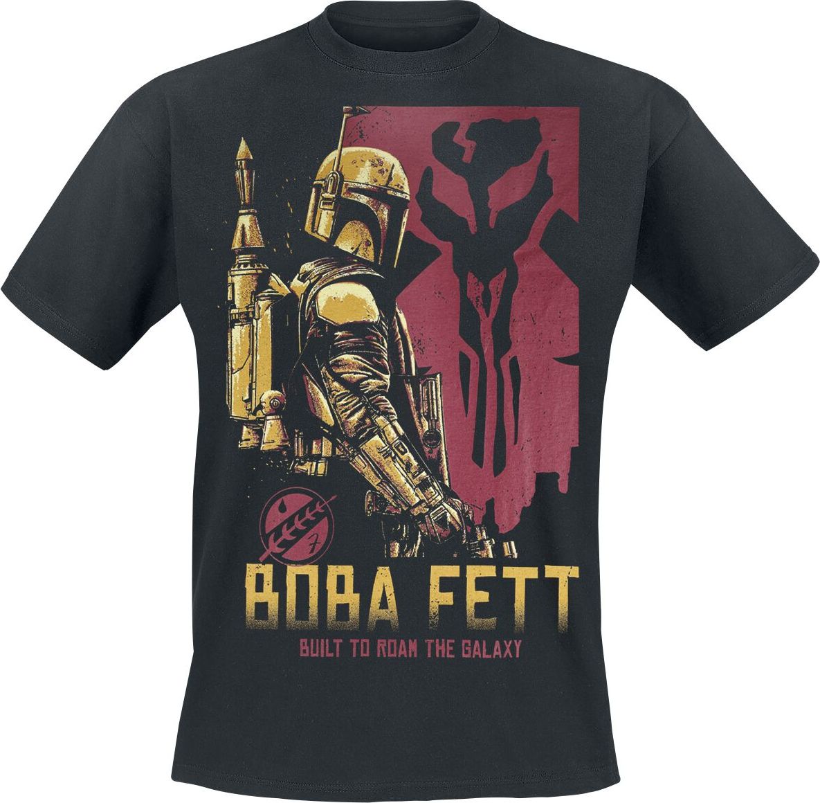 Star Wars The Book Of Boba Fett - Roam The Galaxy Tričko černá - Merchstore.cz Star Wars The Book Of Boba Fett - Roam The Galaxy Tričko černá - Merchstore.cz