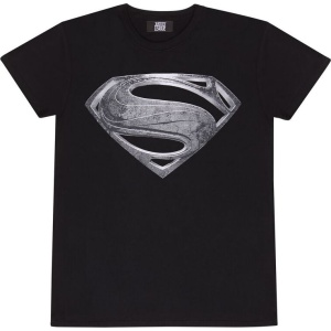 Superman Justice League - Black Logo Tričko černá - Merchstore.cz