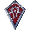 World Of Warcraft Horde Shield plechová cedule stríbrite cervená - Merchstore.cz