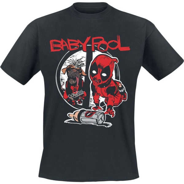 Deadpool Babypool - I Need A Drink Tričko černá - Merchstore.cz