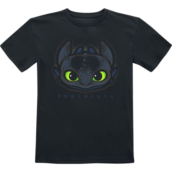 Drachenzähmen leicht gemacht Kids - Toothless detské tricko černá - Merchstore.cz