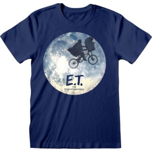 E.T. - Der Ausserirdische Moon Silhouette Tričko modrá - Merchstore.cz