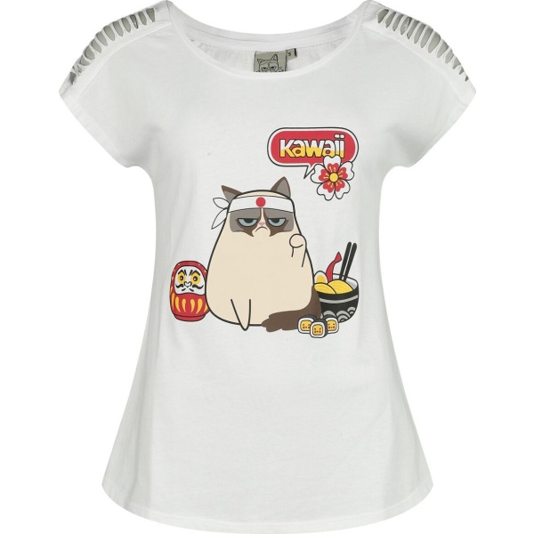 Grumpy Cat Japanese Dámské tričko bílá - Merchstore.cz