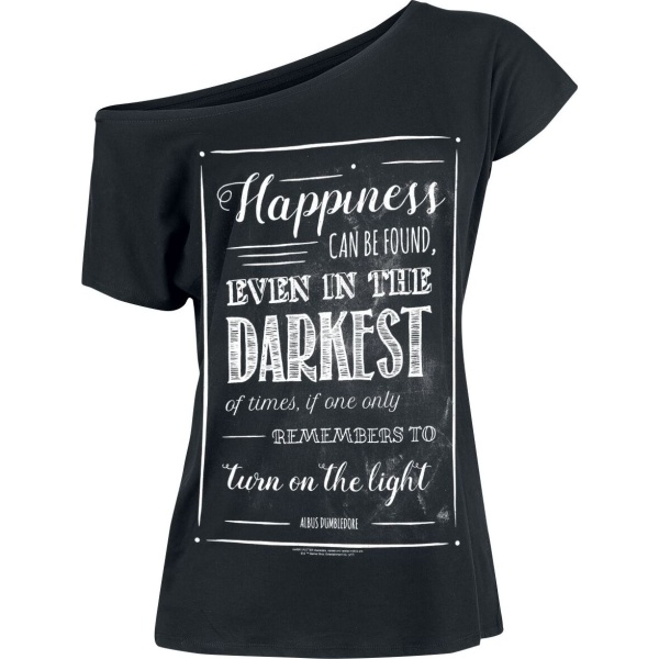 Harry Potter Albus Dumbledore - Happiness Can Be Found Dámské tričko černá - Merchstore.cz