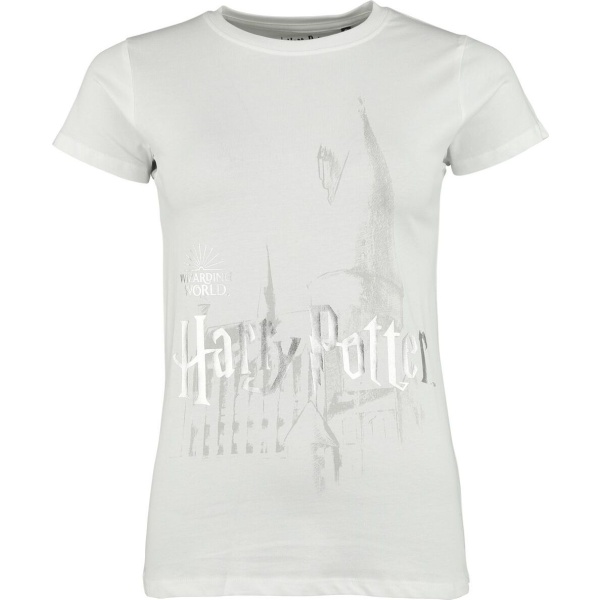 Harry Potter Hogwarts Dámské tričko bílá - Merchstore.cz