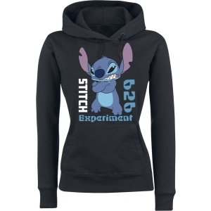 Lilo & Stitch 626 Dámská mikina s kapucí černá - Merchstore.cz