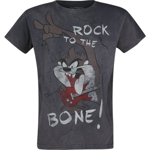 Looney Tunes Tasmanian Devil - Rock To The Bone! Tričko šedá - Merchstore.cz