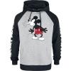 Mickey & Minnie Mouse Tongue Out Mikina s kapucí šedá/cerná - Merchstore.cz