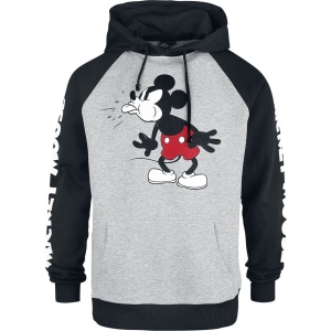 Mickey & Minnie Mouse Tongue Out Mikina s kapucí šedá/cerná - Merchstore.cz