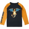 Pokémon Kids - Charizard - Bring The Heat detské tricko - dlouhý rukáv cerná/oranžová - Merchstore.cz