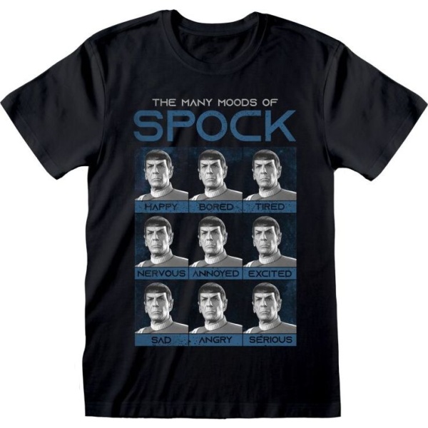 Star Trek Many Moods Of Spock Tričko černá - Merchstore.cz