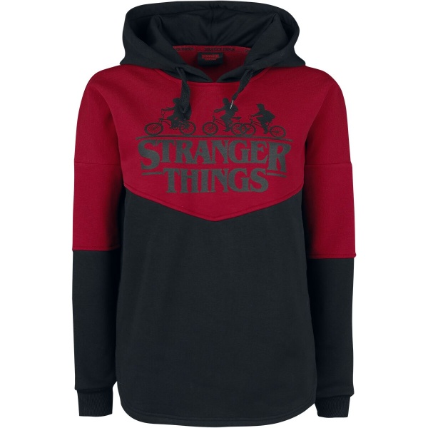 Stranger Things Upside Down Dámská mikina s kapucí na zip cervená/cerná - Merchstore.cz