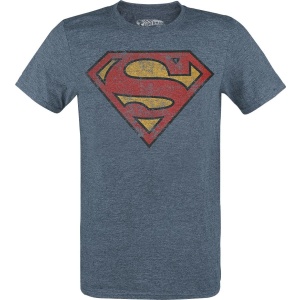 Superman Logo Tričko smíšená modrá - Merchstore.cz