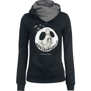 The Nightmare Before Christmas Jack Skellington & Sally - Seriously Spooky Dámská mikina s kapucí cerná/šedá - Merchstore.cz