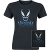 Venom (Marvel) Blue web face - svítí v tmě Dámské tričko černá - Merchstore.cz