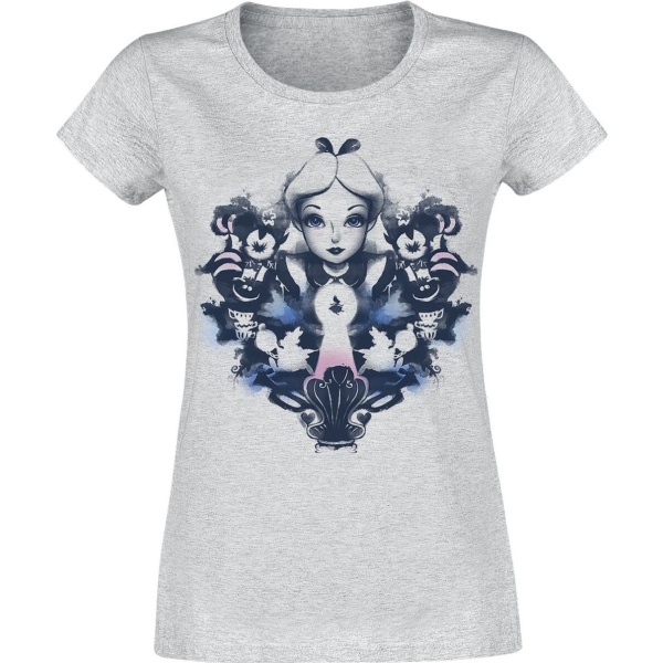 Alice in Wonderland Rorschach Dámské tričko šedá - Merchstore.cz