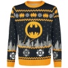 Batman Gotham Pletený svetr cerná/šedá/žlutá - Merchstore.cz