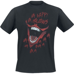 Batman The Joker - Ha Ha Happy Holidays Tričko černá - Merchstore.cz