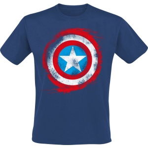 Captain America Shield Logo Tričko námořnická modrá - Merchstore.cz