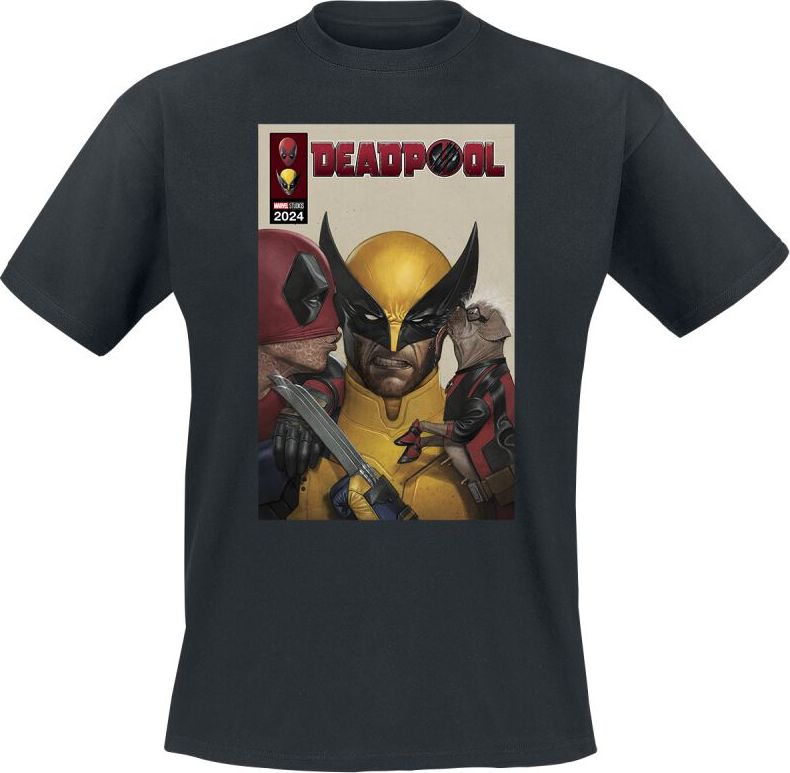 Deadpool 3 - Deadpool Kisses to Wolverine Tričko černá - Merchstore.cz