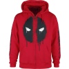 Deadpool Deadpool - Logo Mikina s kapucí na zip červená - Merchstore.cz