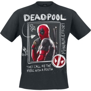 Deadpool Wolverine Sketches Tričko černá - Merchstore.cz