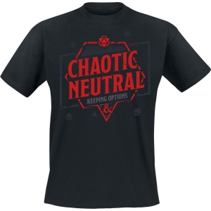 Dungeons and Dragons Chaotic Neutral - Keeping Options Tričko černá - Merchstore.cz