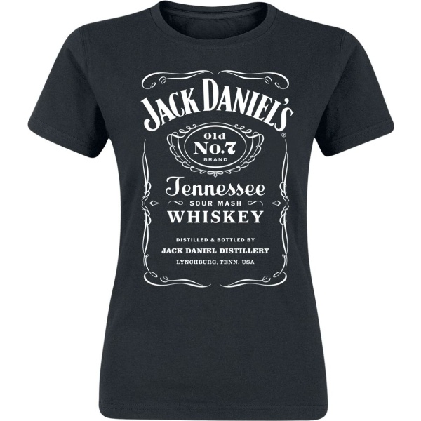 Jack Daniel's Label Dámské tričko černá - Merchstore.cz