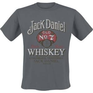 Jack Daniel's Tričko Vintage Distress Tričko šedá - Merchstore.cz