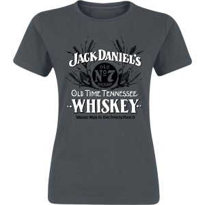 Jack Daniel's Vintage Logo Dámské tričko šedá - Merchstore.cz