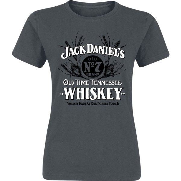 Jack Daniel's Vintage Logo Dámské tričko šedá - Merchstore.cz